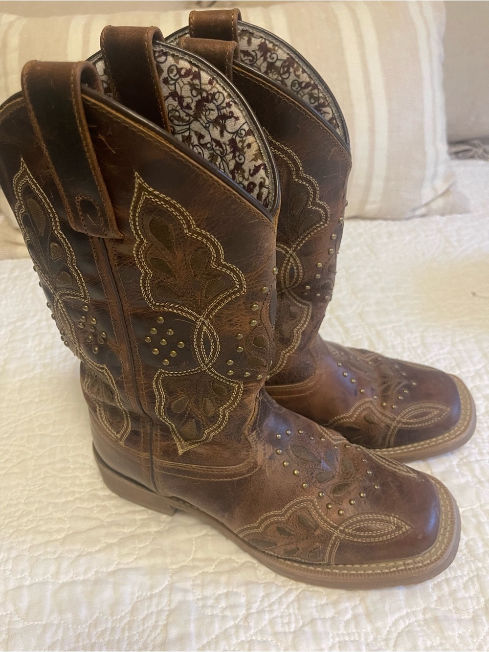 Laredo Leather Cowboy Boots